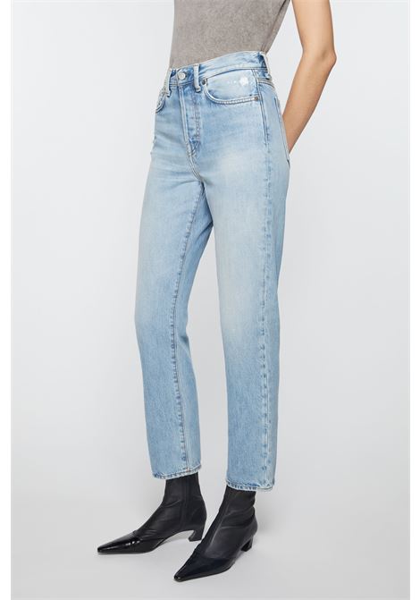 jeans a vita alta donna blu in cotone ACNE STUDIOS | A00387228